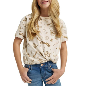 Girls' Wrangler X Lainey Wilson Life Of Lainey Oversized Shirt Small Cream