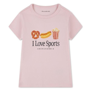 Girls' abercrombie kids I Love Sports T-Shirt 17/18 Pink