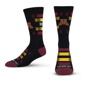 For Bare Feet Minnesota Golden Gophers Fade to Black Socks