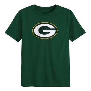 Kids' Green Bay Packers Genuine Stuff Primary Logo T-Shirt 5/6 Green
