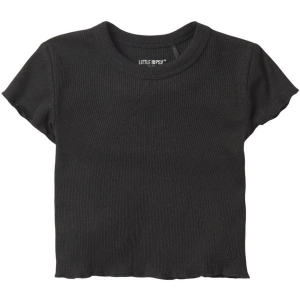 Little Bipsy Ribbed Lettuce Trim T-Shirt Baby 3/6 mo. Black