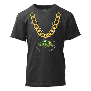 North Dakota State Bison Wes and Willy Chains Kids' T-Shirt XLarge Black
