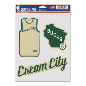 Wincraft Milwaukee Bucks 2025 City Edition Multi Use Decal