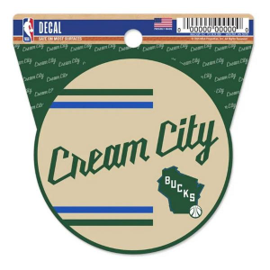 Wincraft Milwaukee Bucks 2025 City Edition Clean Cut Decal