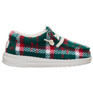 HEYDUDE Wally Confetti Plaid Cozy Shoes Toddler Regular 10T Red/Green/Multi