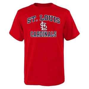 Kids' St. Louis Cardinals Heart And Soul T-Shirt XLarge Red