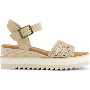 Women's Toms Diana Sandals 8 Champagne Metallic Leather