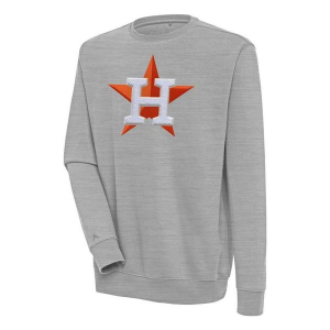 Houston Astros Antigua Chenille Victory Crew 3XLarge Grey Heather