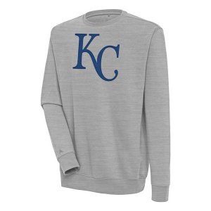 Kansas City Royals Antigua Victory Big Logo Crew 3XLarge Grey Heather