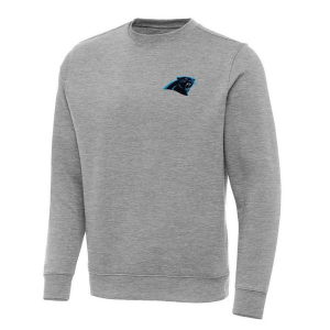 Carolina Panthers Antigua Chest Logo Victory Crewneck 3XLarge Grey Heather