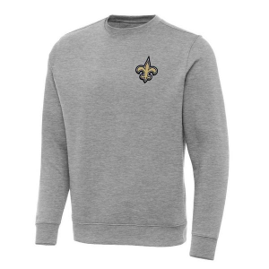 New Orleans Saints Antigua Chest Logo Victory Crewneck 3XLarge Grey Heather