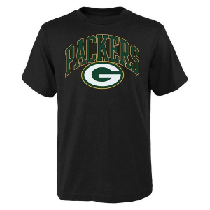 Kids' Green Bay Packers Genuine Stuff Archie T-Shirt Large Black