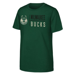 Kids' Milwaukee Bucks Yardline Genuine Stuff T-Shirt Large Fir