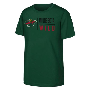 Minnesota Wild Genuine Stuff Yardline Kids' T-Shirt Medium Green