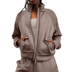 Women's Beyond Yoga In The Flow Bomber Jacket XSmall Cappuccino