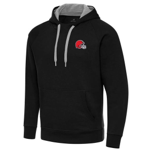 Cleveland Browns Antigua Victory Small Logo Hoodie Large Black