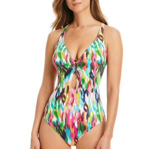 Women's Bleu Rod Beattie Keep It Moving X-Back One Piece Swimsuit Misses 8 Multi