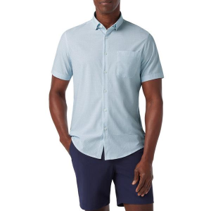 Men's Mizzen+Main Leeward Button Up Shirt XLarge White Geo Bloom