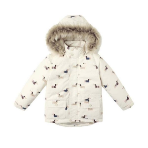 Rylee + Cru Dachshund Parka Toddler 2/3T Natural