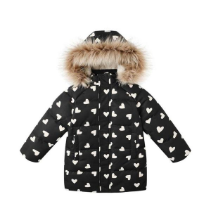 Kids' Rylee + Cru Long Heart Puffer Jacket 6/7 Black