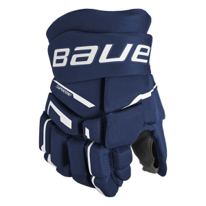 Junior Bauer S23 Supreme M3 Hockey Gloves 11" Navy/White