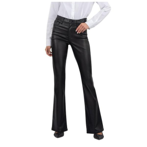 Women's KUT from the Kloth Ana Coated Flare Jeans Black 16 33