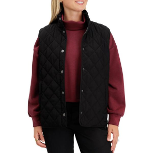 Women's Waggle Golf Crosscut Quilted Golf Vest 2XLarge Black