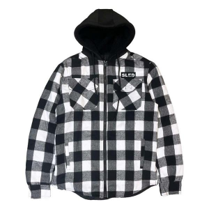 Men's Ride Brand Brand Brand Sled Mountain Flannel Large Black/White
