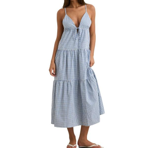 Women's Rhythm Jaci Maxi Dress Small Blue