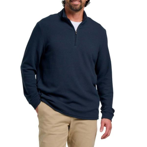Men's Free Fly Waffle Fishing 1/4 Zip Pullover 2XLarge DP Navy