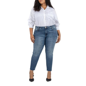 Women's KUT from the Kloth Plus Size Reese Ankle Straight Jeans Reborn 18 27