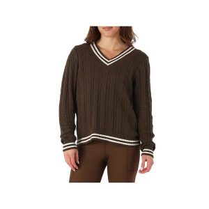 Women's Glyder Pullover Sweater Hanalei Cable Knit XLarge Chocolate Oatmeal