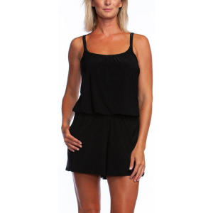 Women's Maxine Tricot Jersey Romper Swim Cover Up 18 Black