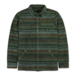 Men's Jetty Concordia Fleece Long Sleeve Button Up Shirt Large Agave