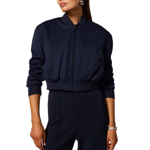 Women's MPG Sport Bomber Jacket Large Navy Blazer
