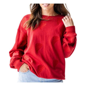 Iowa State Cyclones Gameday Social Women's Crew M/L Crimson