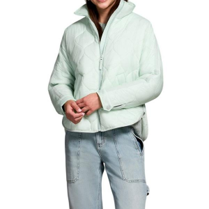 Women's Tribal Lightweight Drop Shoulder Quilted Puffer Jacket Medium Aqua Foam