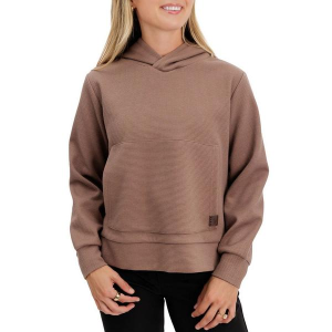 Women's Waggle Golf Lakeside Waffle Knit Long Sleeve Oversized Shirt XSmall Driftwood
