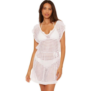 Women's Becca Playa Crochet Dress Swim Cover Up Large White