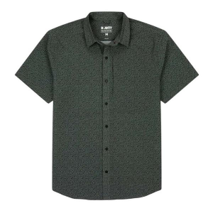 Men's Jetty Sandspit Tech Button Up Shirt Medium Charcoal