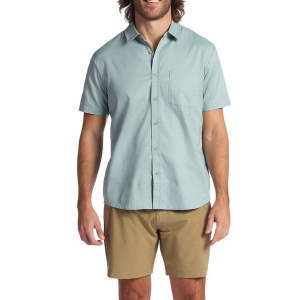 Men's Free Fly Harbor Button Up Shirt 2XLarge Ocean Mist
