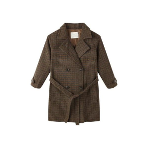 Girls' Rylee + Cru Trench Jacket 4/5 Brown