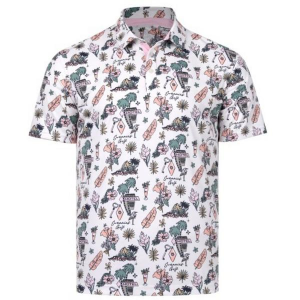 Men's Swannies Golf Oasis Polo Small Vintage White