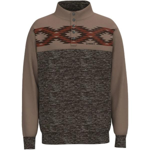 Men's Hooey Stevie 1/4 Snap Pullover Medium Brown/Tan