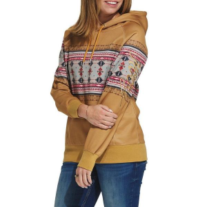 Women's Hooey Legendary Aztec Hoodie Medium Tan
