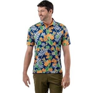 Men's Good Good Golf Cabana Polo Large Blue/Orange/Green