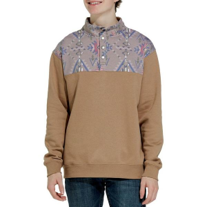 Men's Hooey Stevie 1/4 Snap Pullover Small Tan