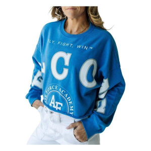 Air Force Falcons Gameday Social Women's Phips Split Blouse XLarge Royal