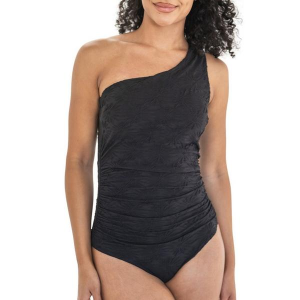 Women's Janela Bay Single Shoulder One Piece Swimsuit Contemporary XLarge Black Texture