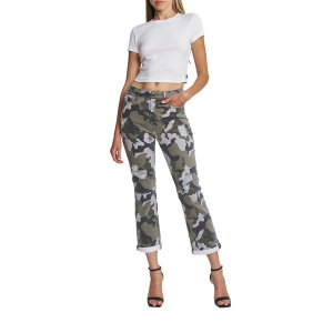 Women's Mica Denim High Rise Straight Print Pants 28 Camo
